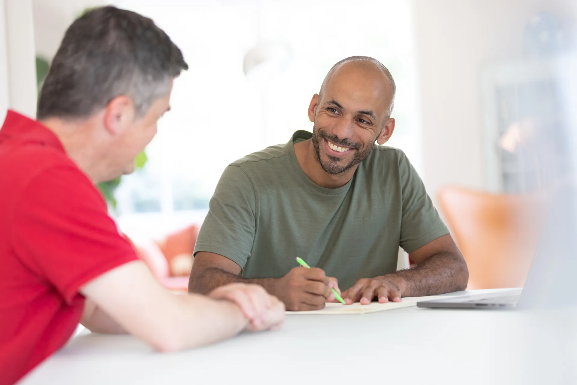 Professional coach in consultation